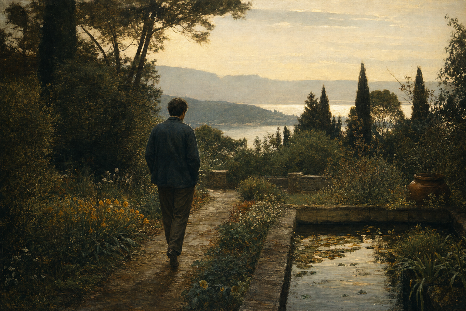 Walking familiar garden paths with new eyes, transformed.