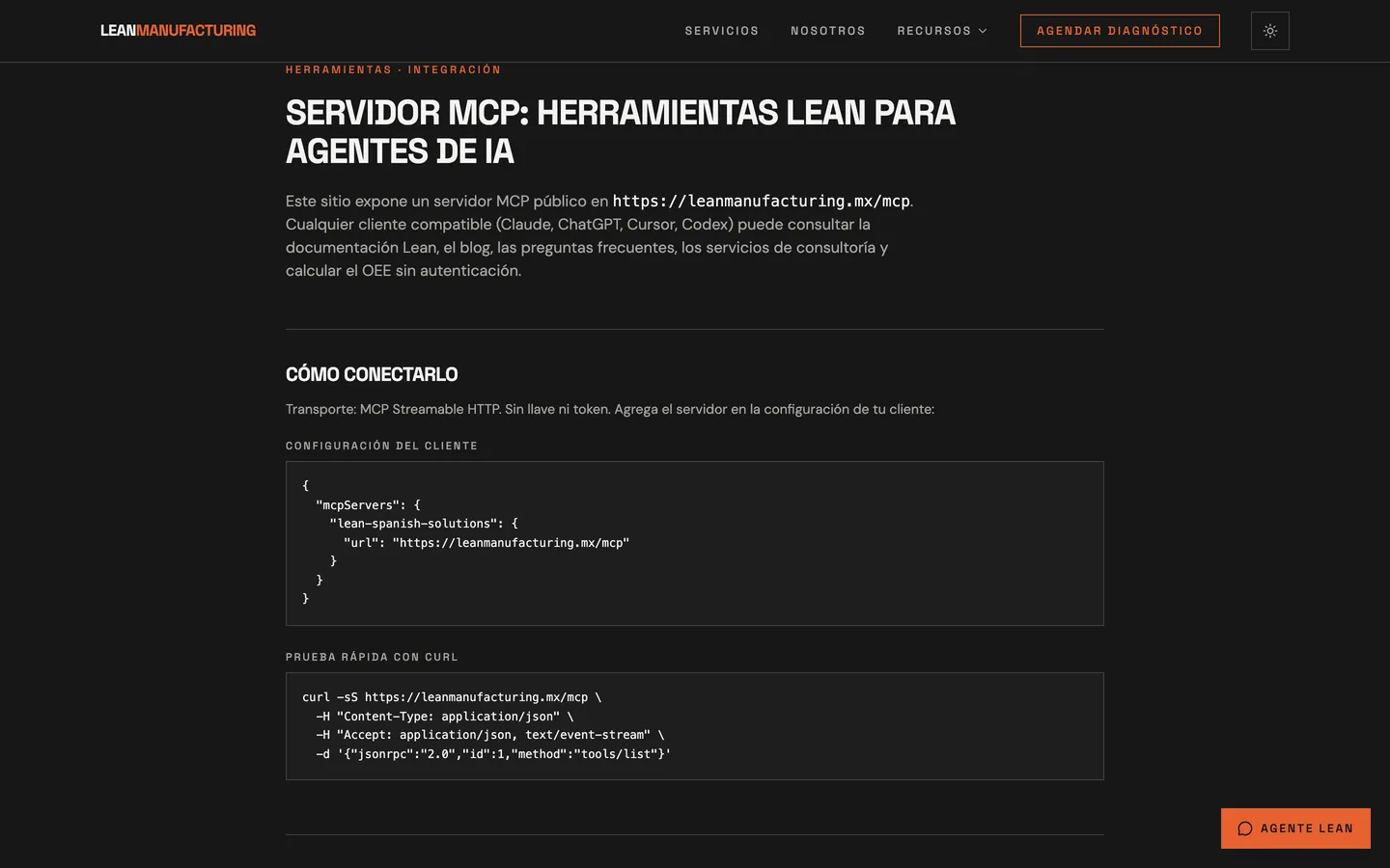 The public MCP server: lean tools exposed to any MCP-aware client, no key required